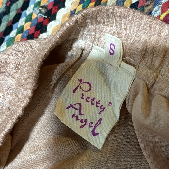 ❤️Pretty Angel  Brown Double Layer Linen Blend Lace Skirt Boho Lagen Look … - Picture 16 of 16